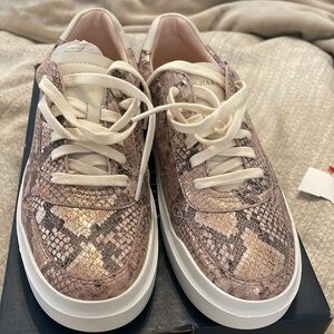 Cole Haan Grandpro Rally Court Shoes Sneakers Leather Snake Print Blush Women 8